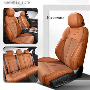Capas de assento de carro Capa de assento de carro personalizada para Dodge RAM 1500 Challenger 360 Surround 100% Fit Suede + Couro Auto Interior accesorios para vehculo Q231120