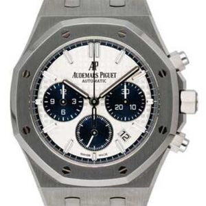 Swiss Made Audemar Pigue Relógio Movimento Mecânico Automático Relógio de Pulso Masculino Epic 26315ST Prata e Azul Dial Case Papel WN-2JER WN-NNER