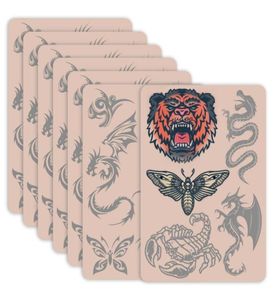 3PC PreStenciled Silicone Practice Skin Small Tattoo Latex Pad with Animal Design for Beginner Shading or line Practice7094444