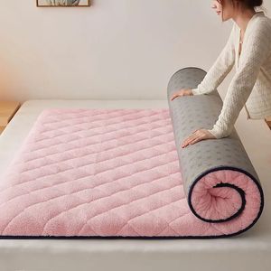Madrass pad säng madrass tjocklek sängkläder matta tatami matta vinter varm tjock mjuk plysch madrass andas andstudent sovsal 231120