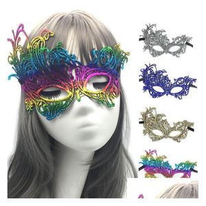 Party Masks Women Y Lace Eye Mask Party Masks For Masquerade Halloween Venetian Costumes Carnival Anonymous Drop Delivery Home Garden Dhgrx
