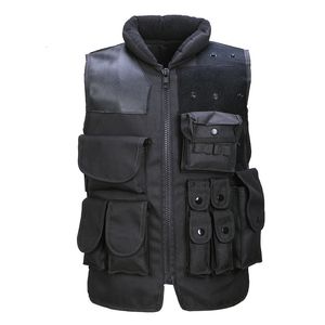 Mäns västar Taktiska militära fläkt utomhuskläder Combat Vest Training Uniform Imitation Body Armor Real CS Stab Proof 230419