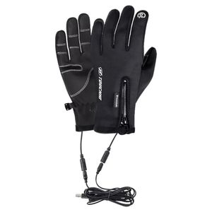 Luvas de esqui 1 par aquecido luvas de ciclismo elétrico aquecido mão mais quente usb inverno luvas quentes para ciclismo ao ar livre caminhadas motocicleta esqui acampamento 231120