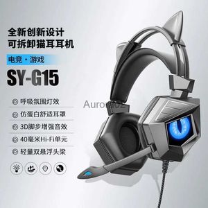 Handy-Kopfhörer SY-G15, kabelgebundenes Headset, Stereo-Surround-Sound-Headset, realistischer Soundeffekt, Rauschunterdrückung, Gaming-Headset YQ231120