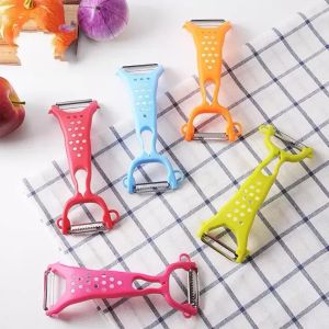 UPS Thickening Double Head Paring Knife Plastic Peeler Household Kitchen Fruits Potato Multi Function Grater Wholesale