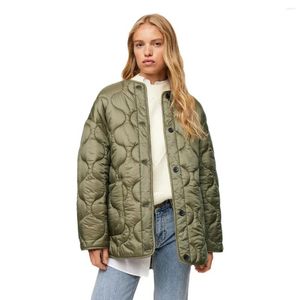 Trench da donna 2023 autunno inverno giacca imbottita lunga foderata in cotone cappotto di qualità femminile vestiti di marca per ragazze