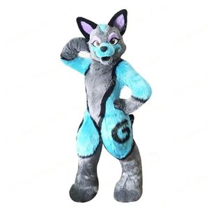 Performance Husky Dog Fox Mascot Trajes Carnaval Dos Desenhos Animados Hallowen Stage Performance Unissex Fancy Games Outfit Férias Outdoor Publicidade Outfit Terno