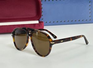 Pilot solglasögon 1443 Full Rim Havana Frame Brown -linser Mens Solglasögon Designers Eyewear With Box