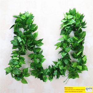 90 folhas folhas de uva verde artificial Outras videiras de Boston Ivy decoradas por atacado de cana de flor falsa