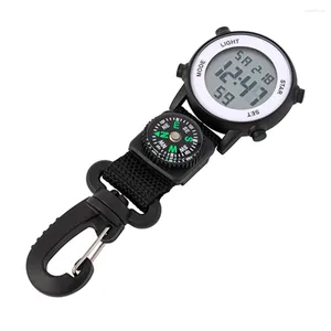 Zegarek na rękę plecak mężczyźni wielofunkcyjny zegarek ścienny na zewnątrz kieszonkowy kompas wiszący męskie zegarki Podróżuj