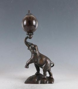 Антикварные европейские изысканные латунные классические механические часы со слономgtgtgt 8289257