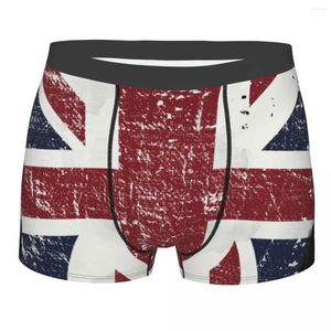 Külotlar İngiliz bayrağı iç çamaşırı erkekler seksi baskı özelleştirilmiş Union Jack İngiltere Birleşik Krallık Boksör Şort Panties Breathbale