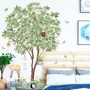 Wall Stickers Large Green Trees Living Room TV Sofa Backdrop Decoration Decals For Furniture Bedroom Art Pvc Wallpaper