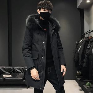 Giacche da uomo 2023 Giacca invernale da uomo Cappotto stile lungo Parka con cappuccio spesso cotone imbottito Marchio di moda maschile Casual 5XL Parka antivento 231118