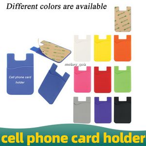 Ultra-Slim Self Lime Silicone Credit Celle Cases Wallet Cards Set Colorful For iPhone 13 12 Mini 11 Pro X Xs Max 8 7 Plus Sumsung S22 S21 S20 S30 Ultra Plus Mounts