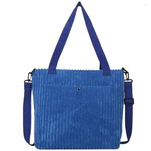 Duffelväskor Kvinnor Simple Travel Bag Stor kapacitet Casual Sling Corduroy Solid Color Leisure Female Girls Handväska