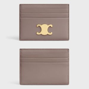 Wallet Designer Woman Triomphe Card Holder Luxury Mini Purse Cowskin Man Plånböcker Square Double Side Cardholder With Box