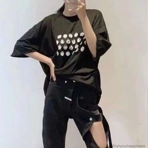 Tees T-Shirts Luxury Mens Designer Fashion clothing Margiela Style Hollowed Out Circle Digital Printing Men's Women's Short Sleeved T-shirts Couples in Summer Trend