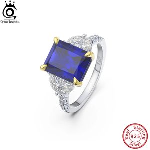 Bröllopsringar Orsa Jewels skapade Tanzanite Finger Rings for Women 925 Sterling Silver Elegant Engagement Wedding Band Ring Jewelry LZR10 231118