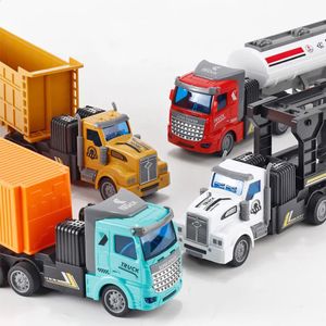 Transformation toys Robots Wireless Remote Control Semi Trailer Heavy Truck Container Trailer Simulation Model Car Toy 231118