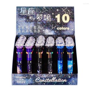 PCs/lote constelação 10 cores caneta esferográfica de óleo fofo prensione 0,5 mm de caneta escolar de canetas de canetas de escritório