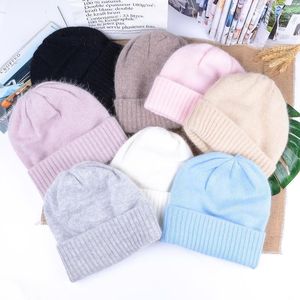 Beanies Beanie/Skull Caps Women Hat Winter Angora Knit Beanie Autumn Warm Big Size Brim Skiing Accessory for Teenagers Sports Outdoor Oliv22