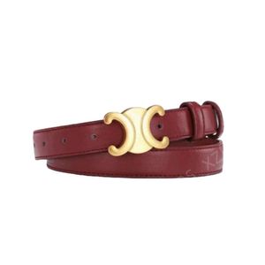 Celiene Belt Designer Top Quality Belt Fashion Smooth Buckle Belt Retro Design Thin Waist Belts For Men Women Width 2.5CM Genuine Cowhide 4 Color Optional