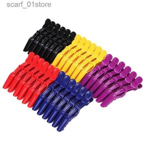 Klipsy do włosów Barrettes 6pcs/Lot Fryzura Fryzjer Kroczodyl Krokodyl Plastikowe zaciski Cl Clips Aligator Baer do salonu stylizację Hair Akcesoria do włosów