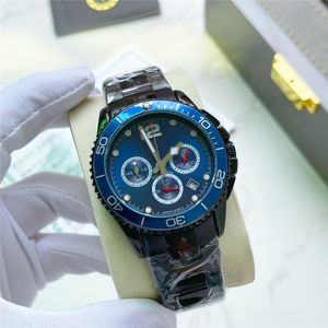 Men luxury designer Automatic quartz chronograph watch Mens auto 6 hands stainless band Watches L11