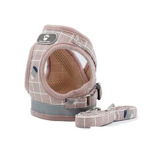 Collari per cani Guinzagli Collari per cani Guinzagli Set Pettorina Estate Pet Gilet riflettente regolabile Guinzaglio da passeggio con guinzaglio per cani per cucciolo Pol Dhar6