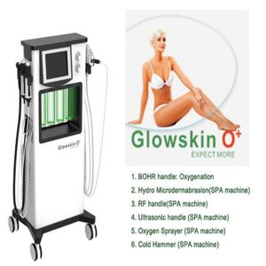 Glowskin O+ Hydro Oxygen Machine 6 in 1 Dermoabrasione Cavitazione Jet Peel Spray Cura della pelle del viso con ringiovanimento della pelle antietà Pulizia profonda Strumento di bellezza