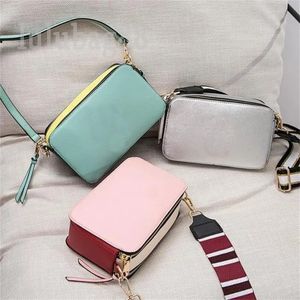 Internal pocket snapshot mini pochette men women leather camera bag cotton lining square small bags fashion portable holiday day gift couple style C23