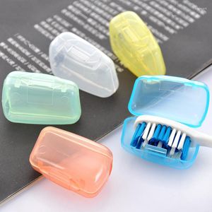 Bad-Zubehör-Set 5 Teile / satz Reise-Zahnbürsten-Abdeckkopf Tragbare Schutzbox für Erwachsene Gehen Sie aus, um Mini zu tragen