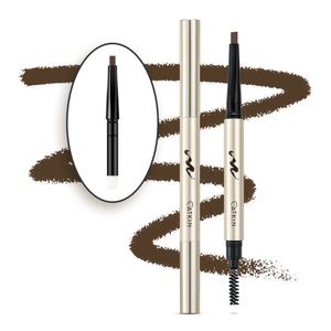 Eyebrow Enhancers Augenbrauenstift Präziser Stift mit integriertem Pinsel und kostenloser Nachfüllung Schwarzbraun 0,15 g*2 231120