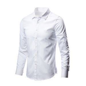 メンズカジュアルシャツメンズビジネスカジュアルロングスリーブシャツクラシックフィットホワイトブルーブラックスマートマレソーシャルドレスシャツプラスプレミアムシャツ230420