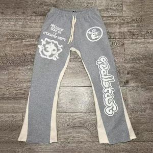 Jeans da uomo Y2K Vintage Uomo Streetwear Grigio Baggy Hell Star Cargo Pantaloni della tuta Pantaloni Joggers Hellstar Flare Stacked Pantaloni della tuta Vestiti 231120