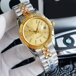 With diamond mens watch DATE sapphire mirror 41mm automatic mechanism 36mm ladies fashion luxury date watch 904L stainless steel strap with box Wristwatches U1