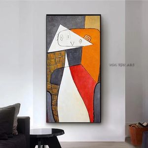 Pinturas a óleo de Picasso em tela famosas reproduções de arte abstrata pôsteres de parede e feitos à mão para decoração de sala de estar sem moldura 2103102116689