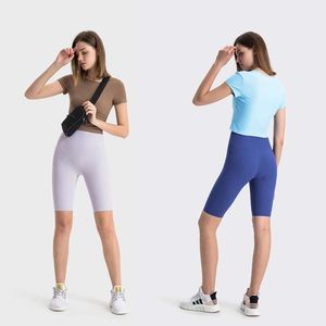 Lu lu lu mander marki zastępuje szorty rowerowe sporty fitness na świeżym powietrzu jogging wysokiej talii spodnie damskie legginsy ll