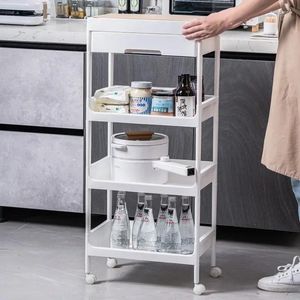 Kitchen Storage SH Aoliviya Official Multi-Layer Dust-Proof Wooden Board With Wheels Drawer Style Rack Bathroom Gap Cosmetics Ra