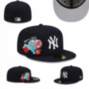 Nuovi cappelli aderenti Cappello snapback Cappellini da baskball Tutti i logo della squadra uomo donna Sport all'aria aperta Ricamo Cotone piatto Berretti chiusi Berretto da sole flessibile taglia 7-8 hh-11.20