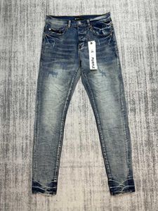 Jeans da uomo Dove acquistare Jeans da uomo viola di marca strappati skinny effetto consumato pantaloni elasticizzati distrutti pantaloni in denim