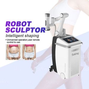 Intelligent Robot EMS +Cryo Slimming Machine Hög intensitet Fokuserad elektromagnetisk muskelstimulator Fett Frysbehandling Kroppsskulptering Utrustning