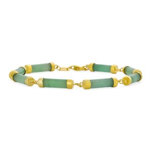 Bracciale stile asiatico pietra preziosa onice nero autentico colore MTI giallo rosso bianco verde filo di giada tubo sagomato collegamento a barra consegna goccia Jewe Otpao