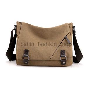 Kolejki Vintage Men Canvas Bag teczka Podróż Messenger Tote Casual Crossbody Business Casecatlin_fashion_bags