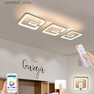 Lampki sufitowe Nowoczesne korytarz Lampa Lampa Lampa sypialnia ścienna Balkon Lampy sufitowe Lampa Cloakroom App Smart Pilot Control Lampka ściemniowa Q231120