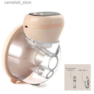 Breastpumps Hand Free Electric Breast Pump Wearable Breast Pump Breastfeeding Milk Collector Automatic Milker Extractor USB Rechargable Q231121