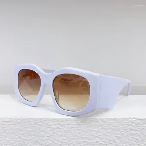 Occhiali da sole Occhiali da sole in acetato con montatura poligonale da donna 4388 Personalità della moda Occhiali da uomo Lenti sfumate 7 colori Bianco Verde Beige