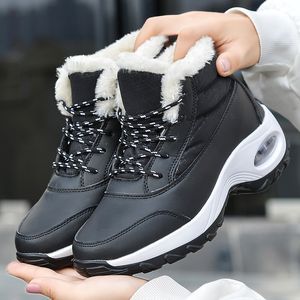 Plush Boots Snow Fani Waterproof ciepłe buty kostki buty zimowe kobiety moda wędrówki swobodne designerskie buty plus rozmiar 002 343