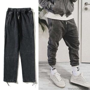 Designers Calças Casuais Calças Sweatpants Powered by Representa Active Washed Old Drawstring Calças Compridas Americanas Casual High Street Strap Guard Pants